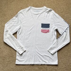 Vineyard Vines, new never worn, long sleeve white cotton T-shirt, men’s small